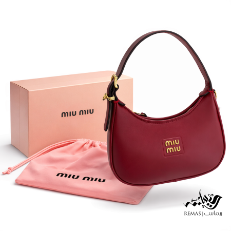 شنتة miu miu leather hobo