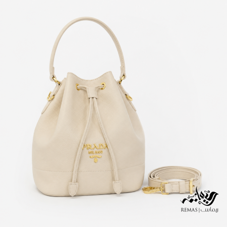 Prada Daino Leather Bucket Bag