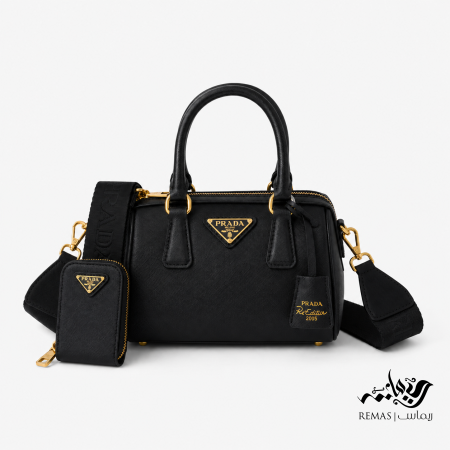 Prada Mini Saffiano-leather Bowling Bag